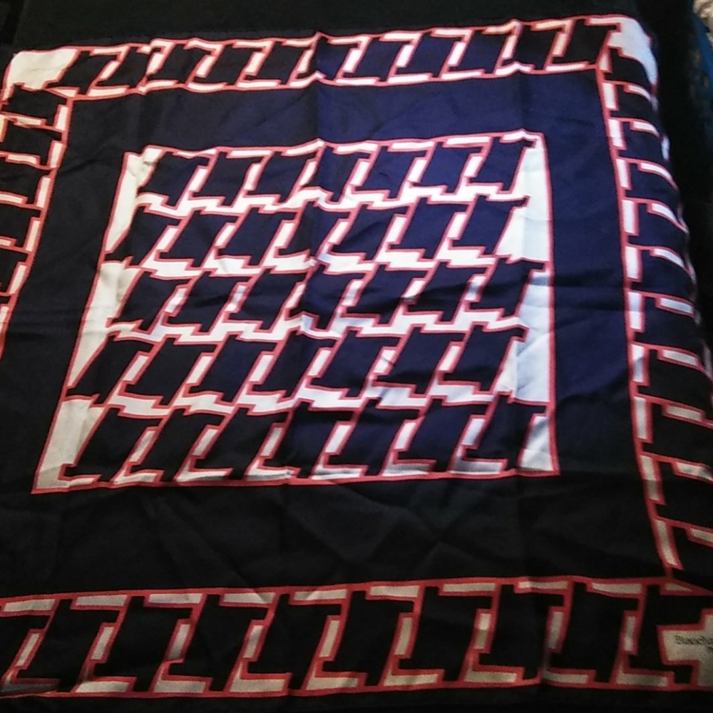 70’s Bianchini Ferier silk scarf. Red/white/blue..